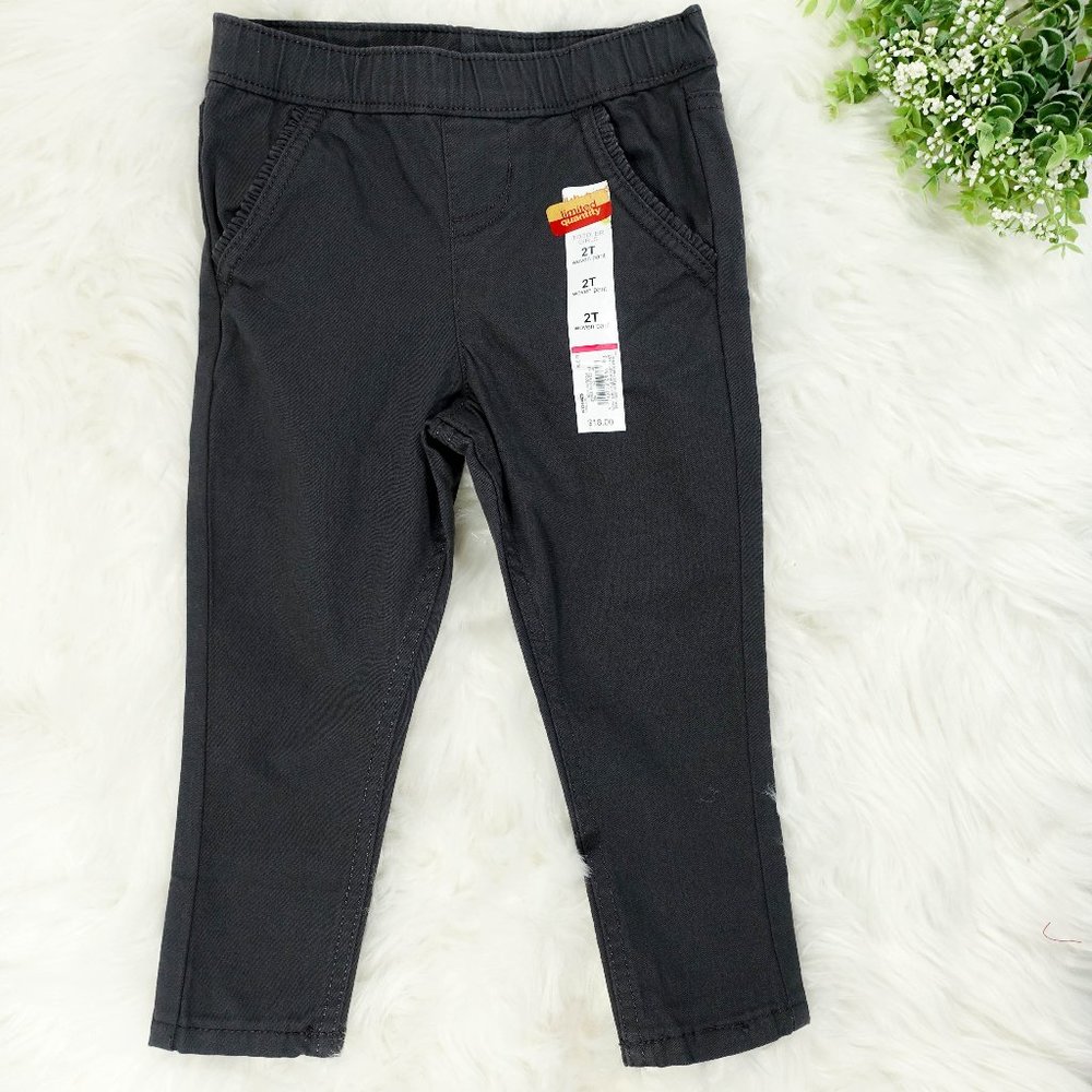 🛍Jumping Bean. Girls dark grey woven pants. 2T
